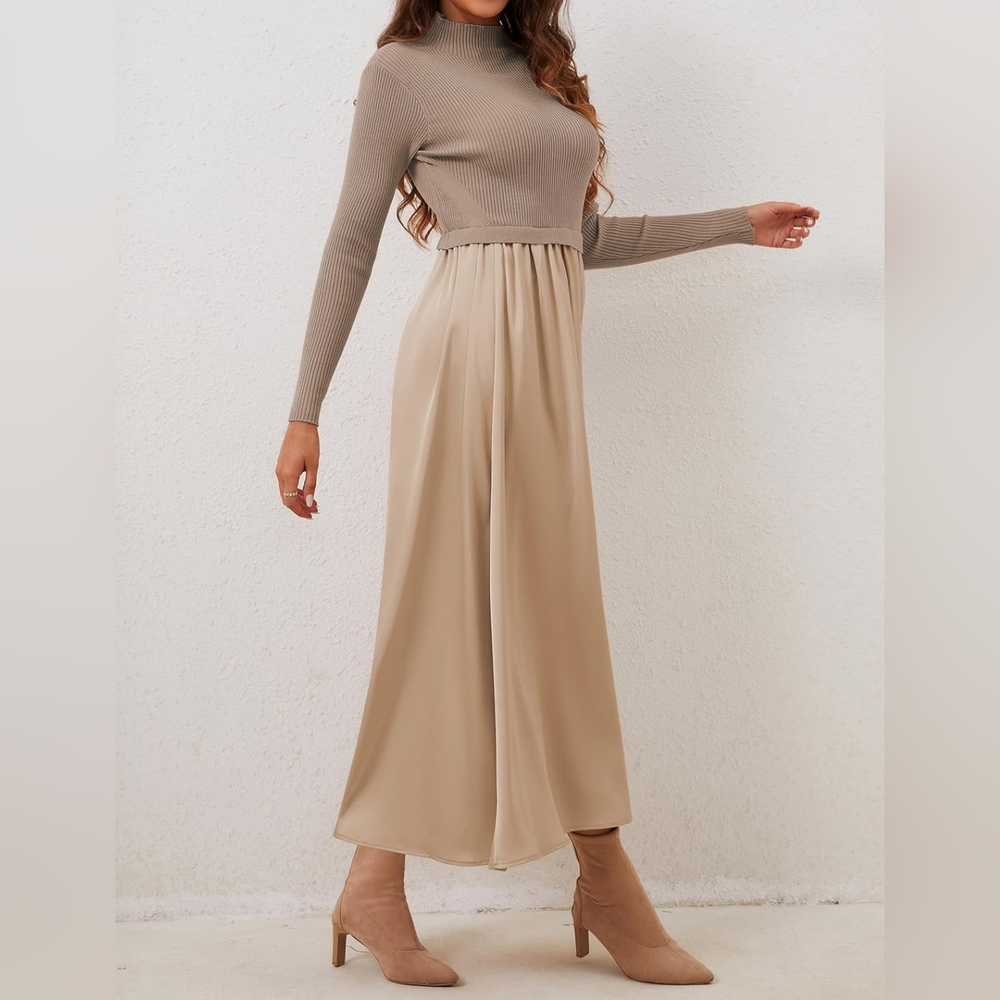 Elegant Taupe Maxi Dress